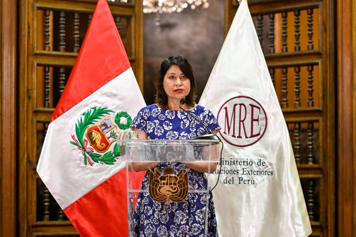 Ministra de Relaciones Exteriores de Perú, Ana Gervasi. (Twitter)