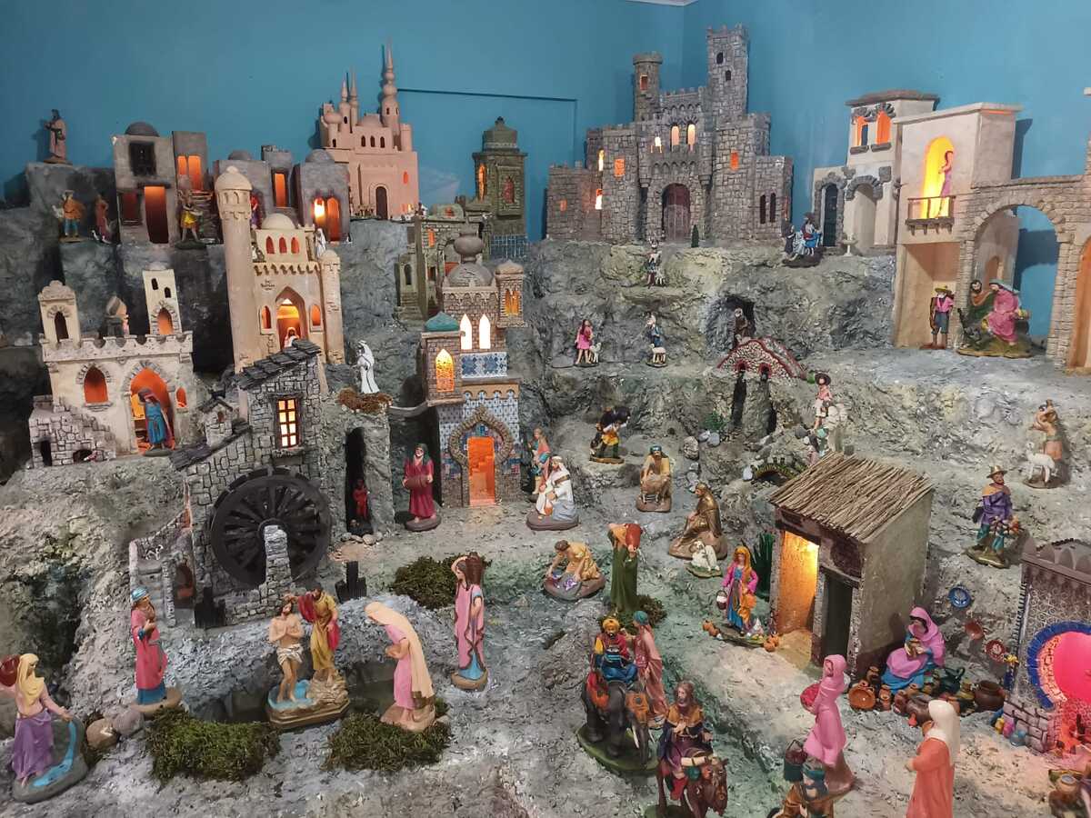 En el nacimiento se ha plasmado la ciudad de  Belén