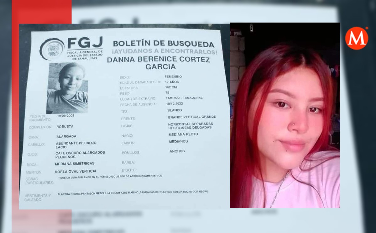Localizan con vida a Danna Berenice, joven desaparecida en Tamaulipas