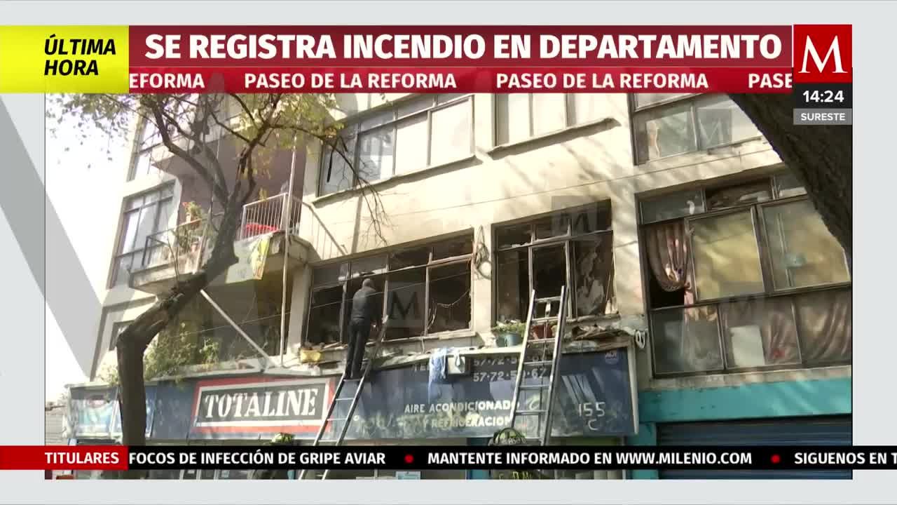 Saldo blanco tras incendio en Paseo de la Reforma