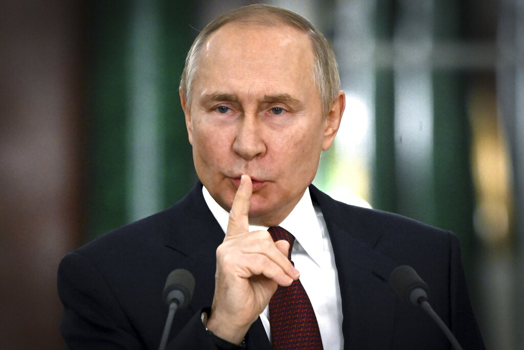 Vladimir Putin durante una conferencia de prensa después de una reunión del Consejo de Estado (AP)