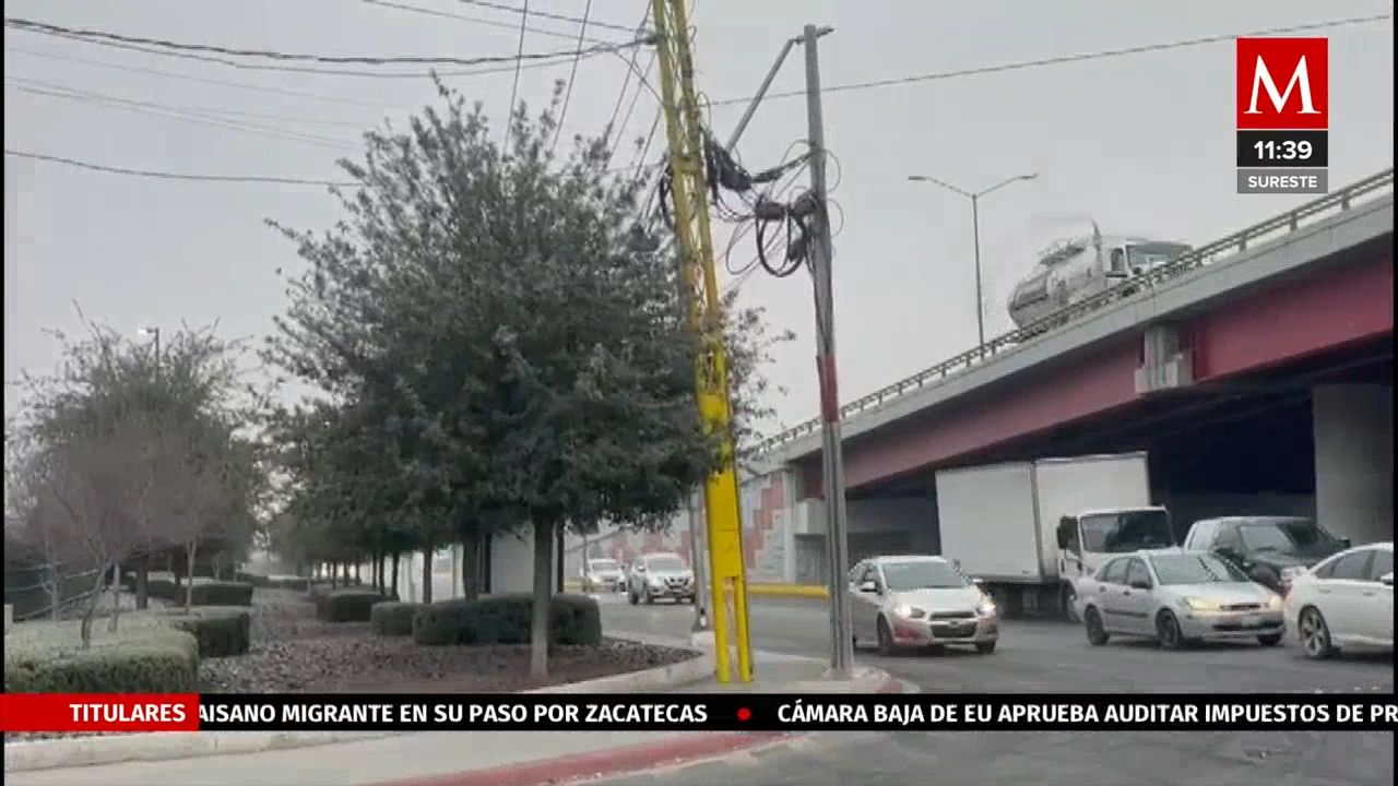 Frente Frío 19 provoca primera caída de aguanieve en Coahuila