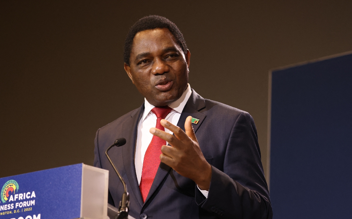 El presidente de la República de Zambia, Hakainde Hichilema. | AFP