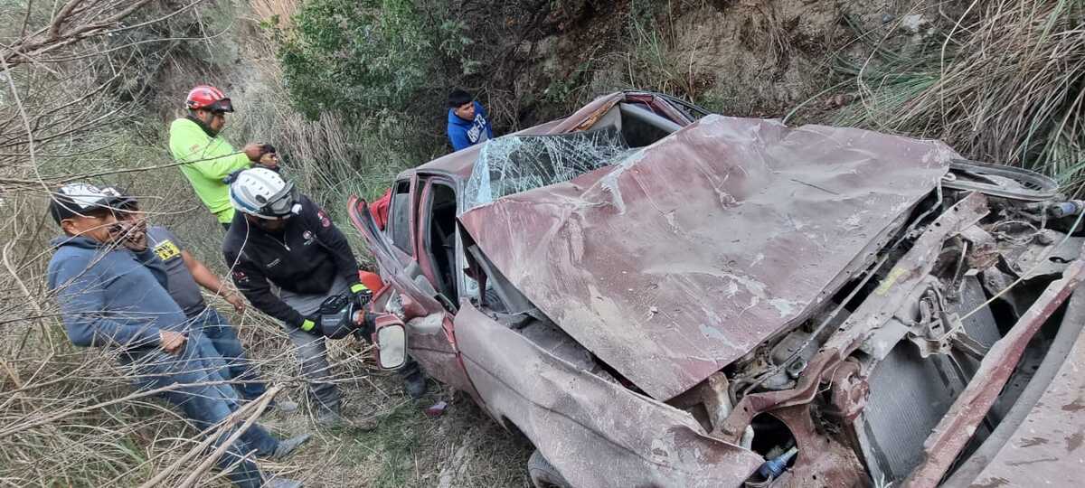 El accidente se reportó en el municipio de Galeana. Foto: Especial