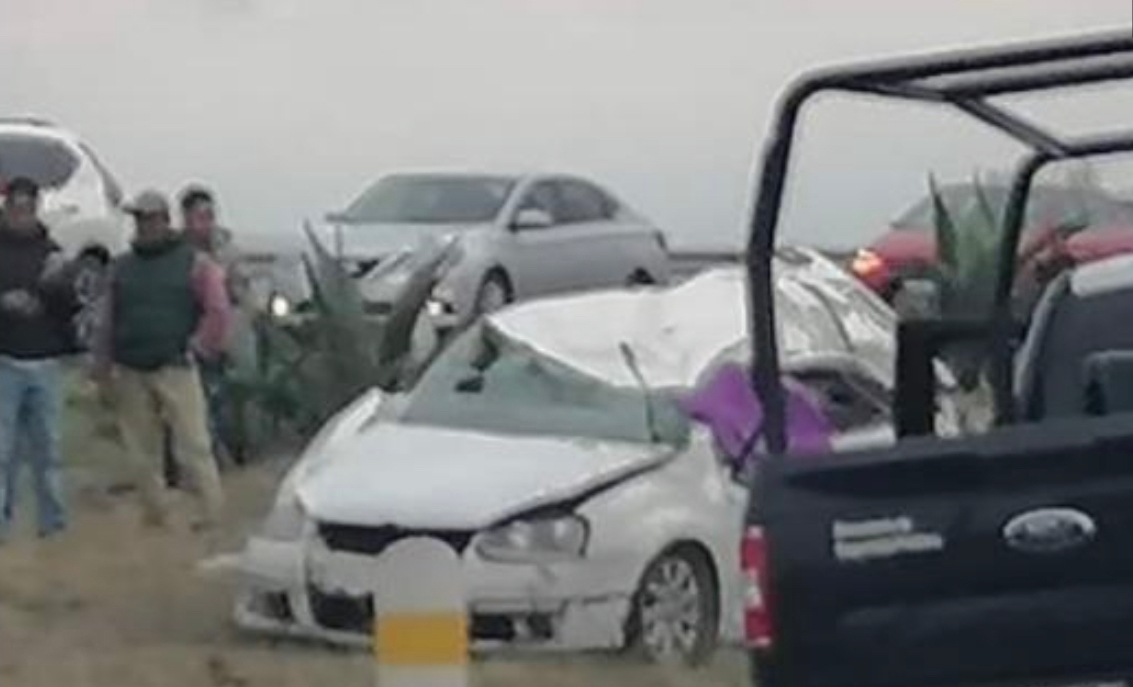 Accidente sobre la México-Pachuca.
