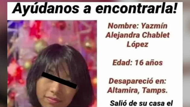 Localizan con vida a Yazmín Alejandra, joven desaparecida en Tamaulipas