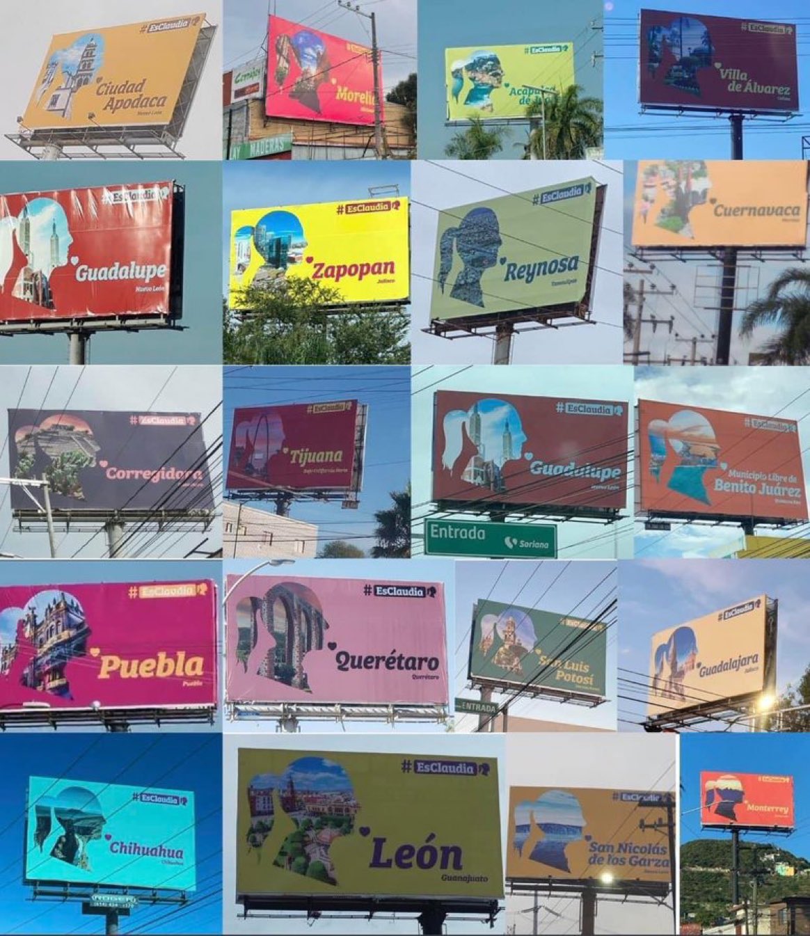 Espectaculares de #EsClaudia. (Twitter)