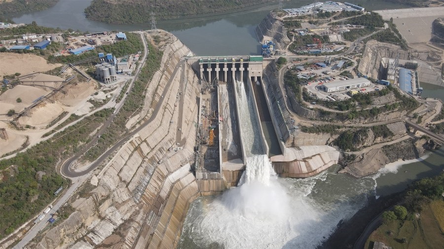 Foto del 9 de abril de 2022 muestra una vista del Proyecto Hidroeléctrico Karot en la provincia de Punjab, al este de Pakistán. (Xinhua)