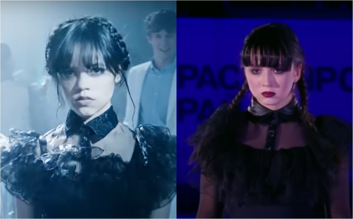 Kamila Valieva recrea el baile viral de Merlina en competencia de patinaje artístico (Netflix / YouTube @ice_skating)