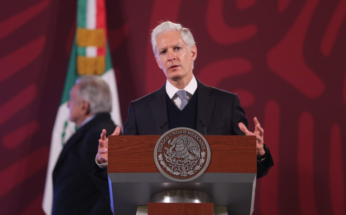 Alfredo Del Mazo en la conferencia matutina de AMLO | Javier Ríos