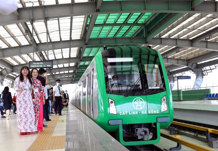 La foto tomada el 6 de noviembre de 2021 muestra la estación Cat Linh en Hanoi, Vietnam. (VNA vía Xinhua)