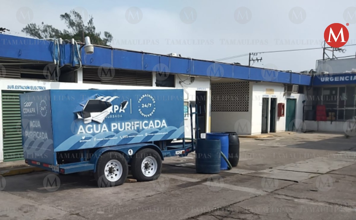Daño en tubería deja sin servicio de agua al Hospital Civil de Madero