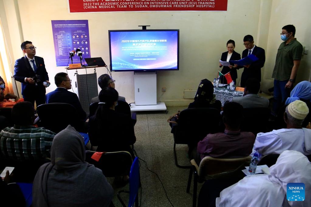 Participantes al taller de capacitación en el Hospital de la Amistad de Omdurman en Jartum, Sudán. (Xinhua/Mohamed Khidir)