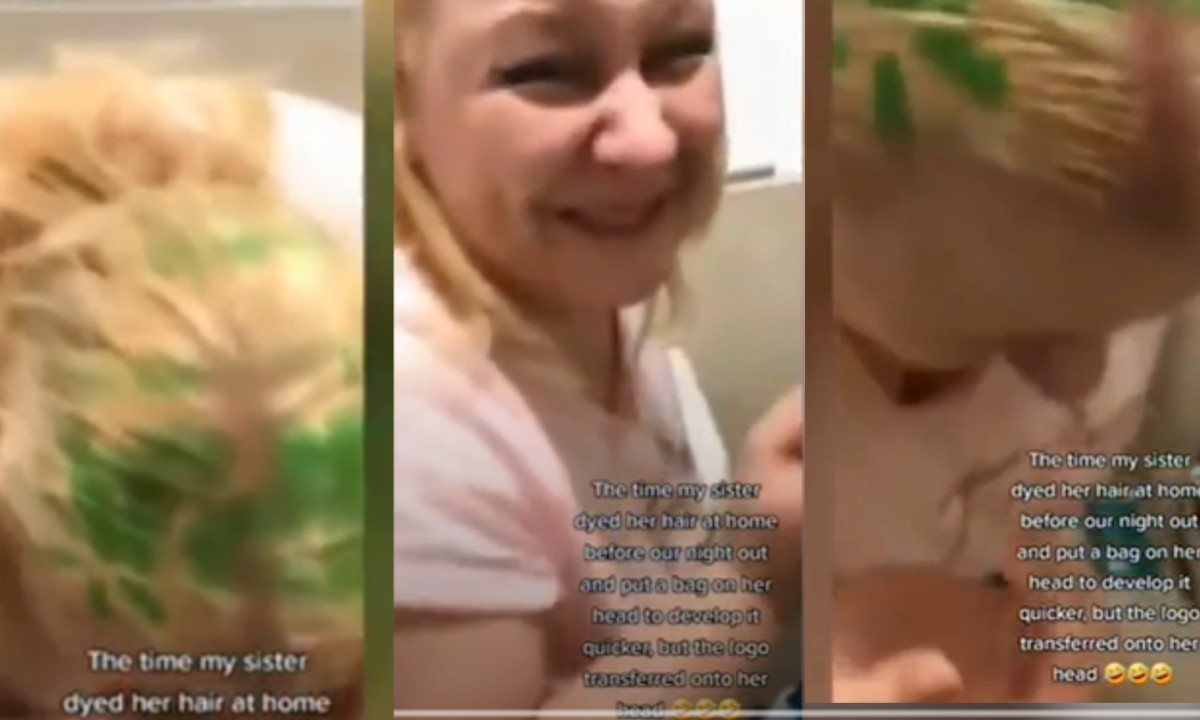 Mujer se tiñe la raíz y termina con el cabello verde. | ESPECIAL