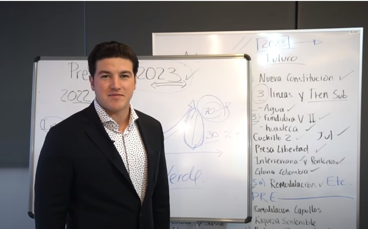 A través de un video el gobernador de Nuevo León, Samuel García dio a conocer el presupuesto 2023 | Especial