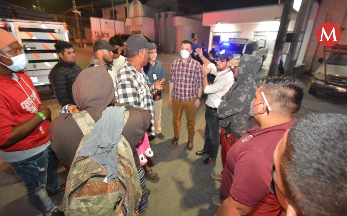 Protección Civil de Reynosa atiende a migrantes. (Cortesía)