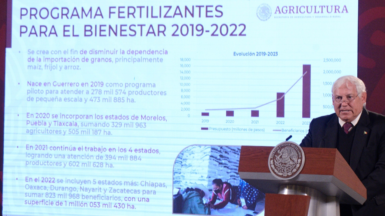 Secretario de Agricultura presenta programa de fertilizantes para el Bienestar 2019-2022