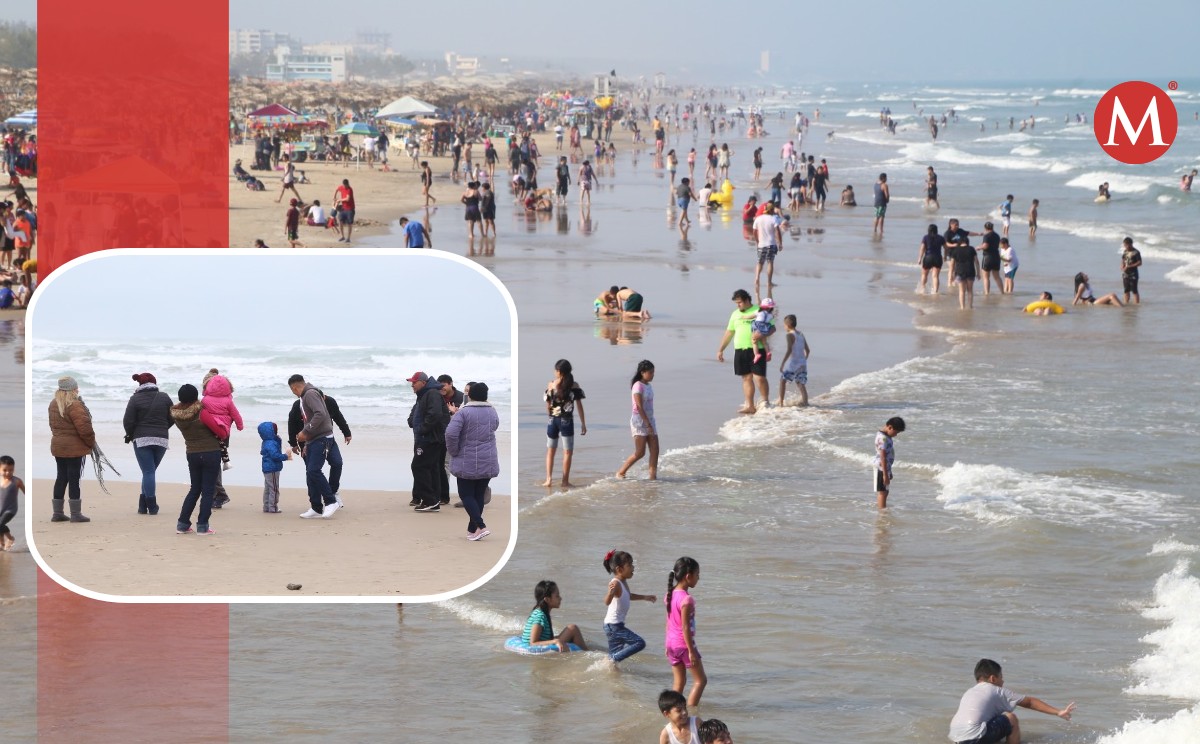 Playa Miramar fue visitado en vacaciones decembrinas, aún y con la onda gélida. | Fotos. Yazmín Sánchez