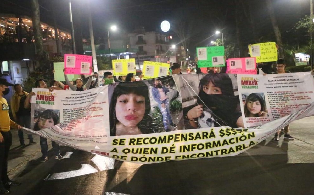 En Xalapa marchan para localizar a Fátima, quién desapareció después de asistir a una pastorela.Isabel Zamudio