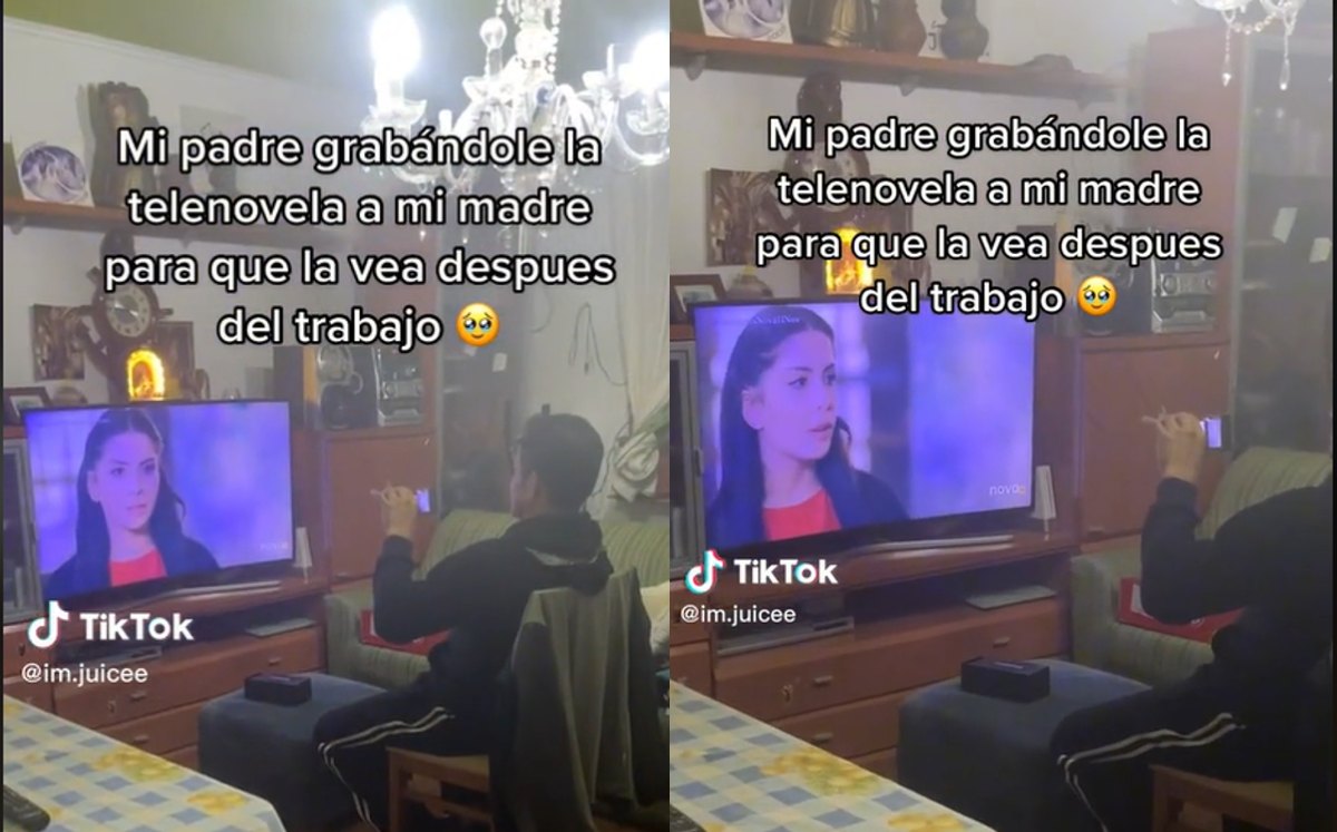 Hombre graba telenovela con su celular para su esposa Video Grupo
