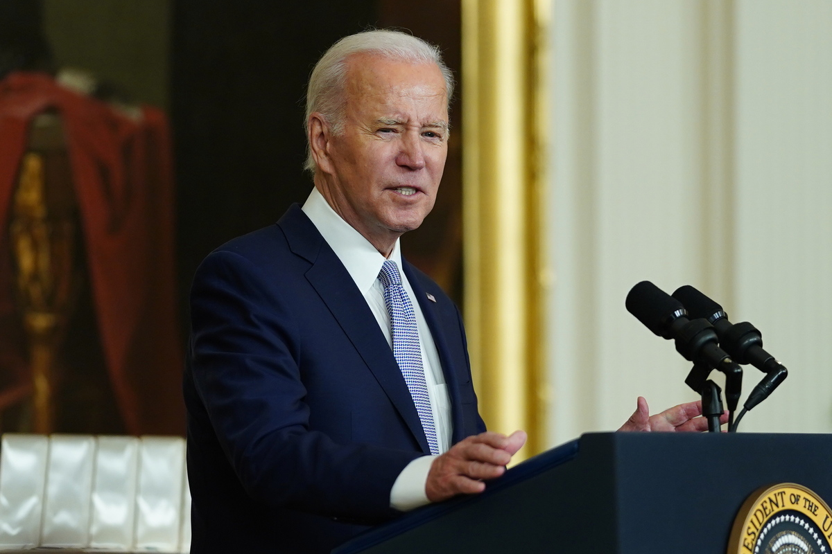 Joe Biden, durante una ceremonia de entrega de la Medalla Presidencial de los Ciudadanos en la Casa Blanca (EFE)