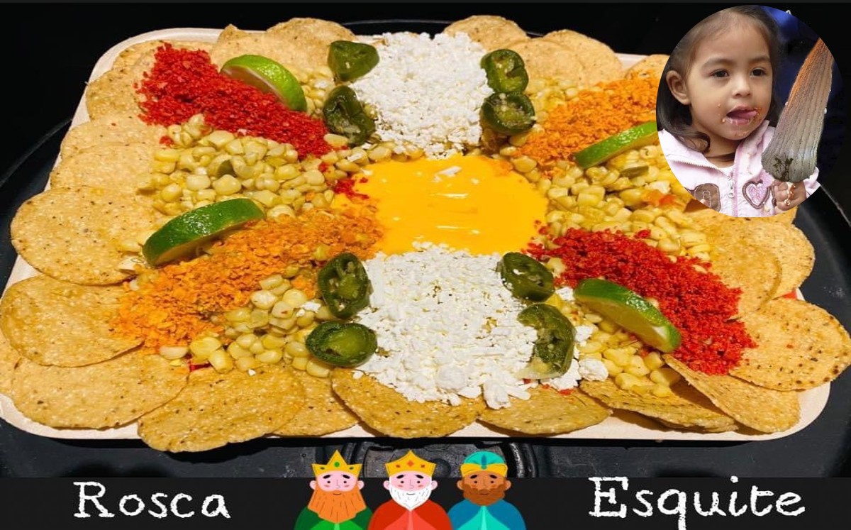 Venden rosca de esquites en Pachuca.