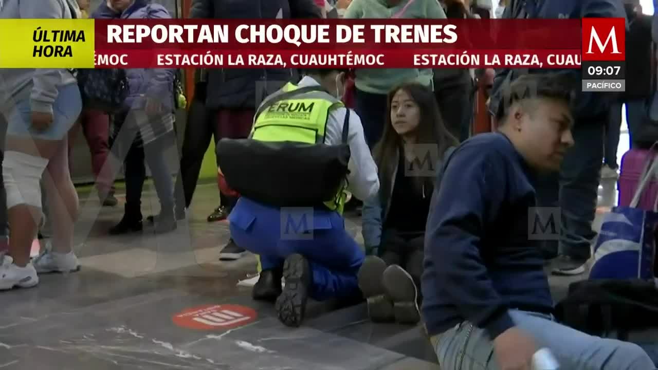 Hay 10 lesionados, 4 personas prensadas y probablemente una fallecida por choque del Metro de CdMx