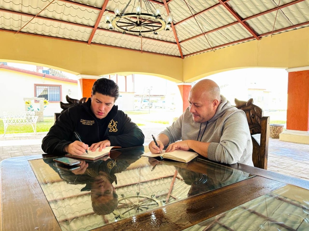 Reunión de Samuel García con Enrique Alfaro. Foto: Especial