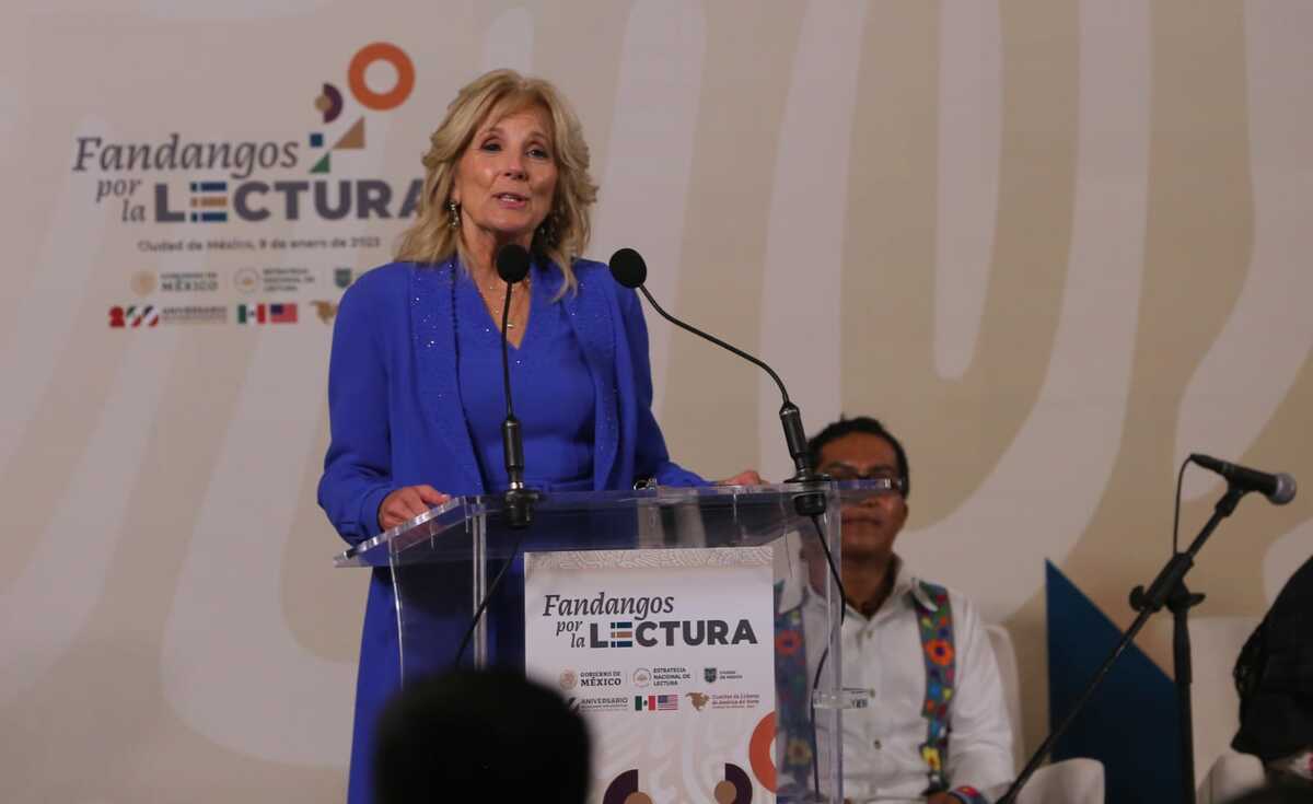 Primeras damas Jill Biden y Beatriz Gutiérrez en Fandangos por la Lectura.│Javier Ríos
