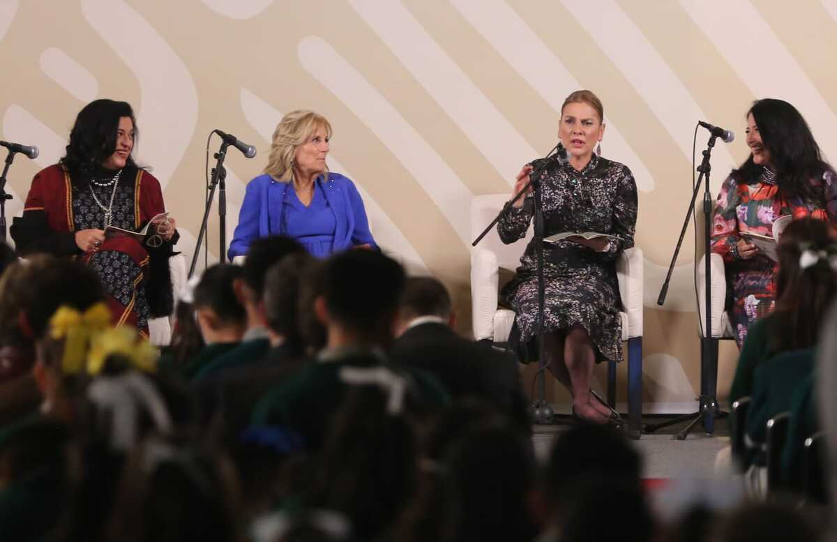 Primeras damas Jill Biden y Beatriz Gutiérrez en Fandangos por la Lectura.│Javier Ríos