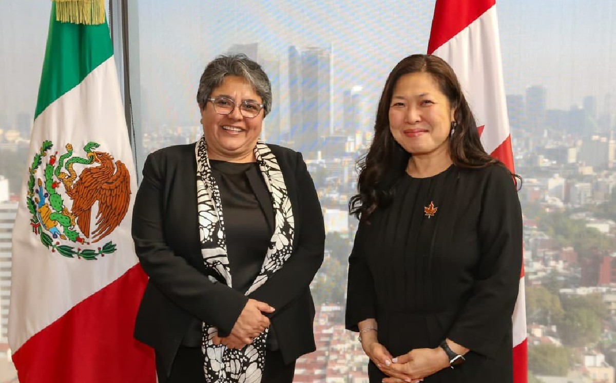 La secretaria de Economía, Raquel Buenrostro, y su homóloga canadiense, Mary NG. (Foto: Especial)