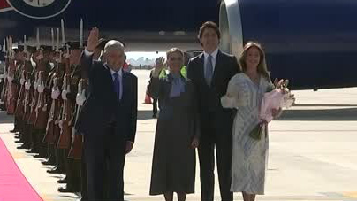 Trudeau llega al AIFA para Cumbre de Líderes de América del Norte; AMLO lo recibe en AIFA