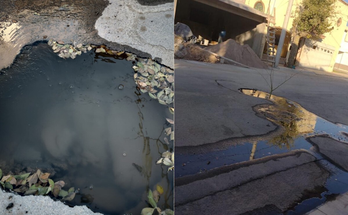 Vecinos denuncian socavón y fuga de agua en Torreón | Notivox Digital