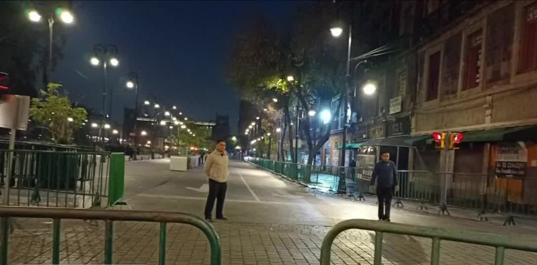 Zócalo de CdMx blindado por la Cumbre de Líderes de América del Norte