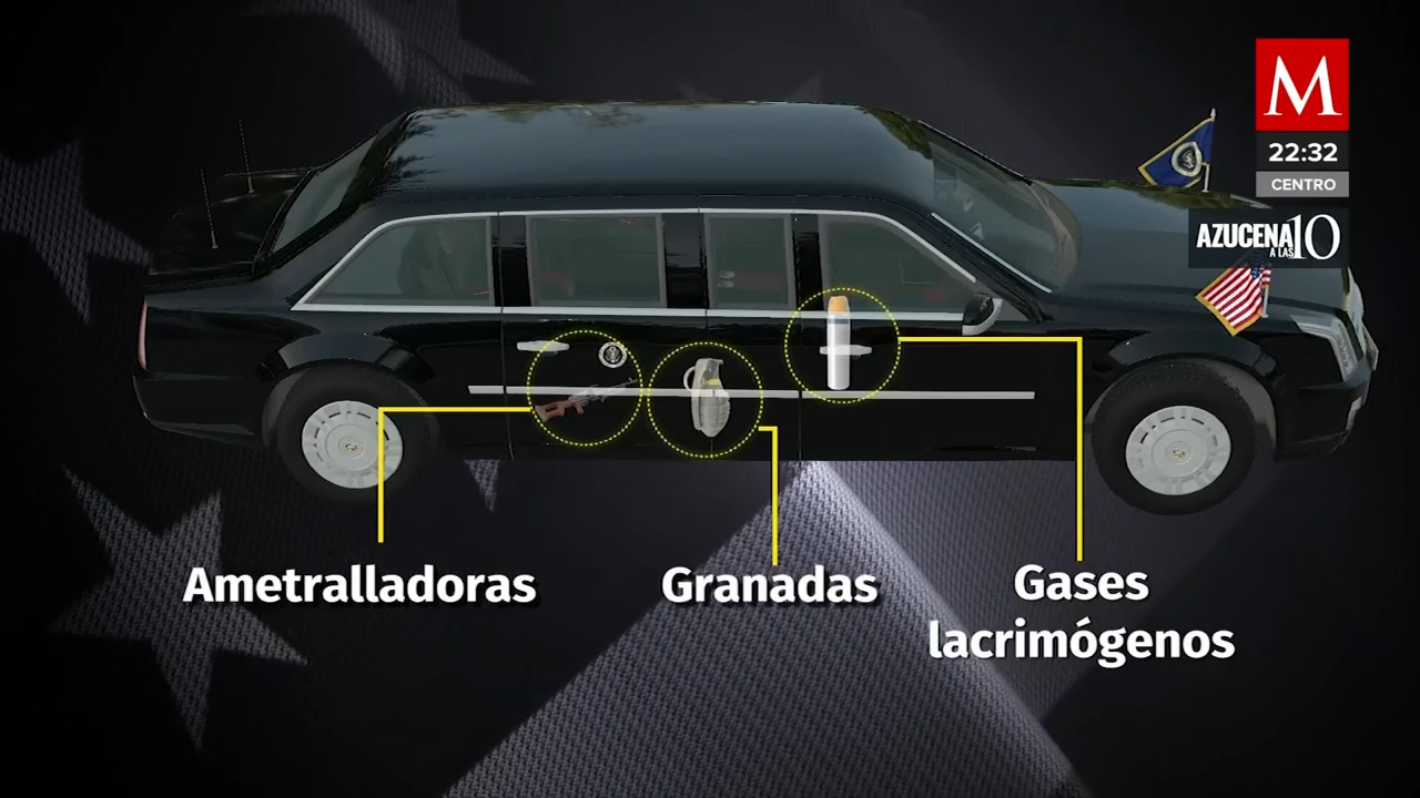 Estos son dos de los vehículos usados por el presidente de los EU en cualquier lugar al que viaja