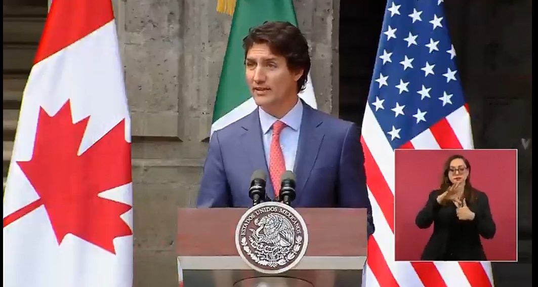 Justin Trudeau ofrece mensaje a medios en la Cumbre de los Líderes de América del Norte