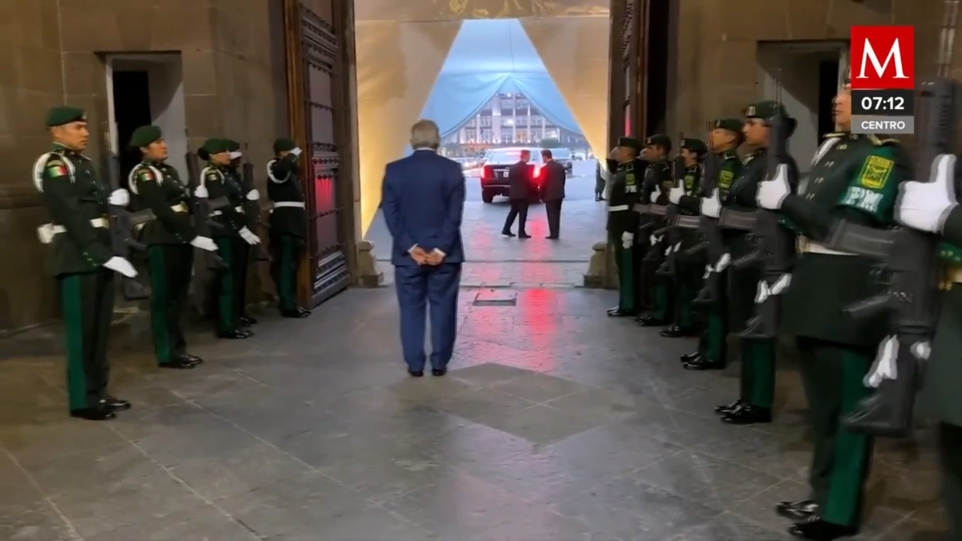 AMLO difunde video del recorrido de Biden y Trudeau en Palacio Nacional