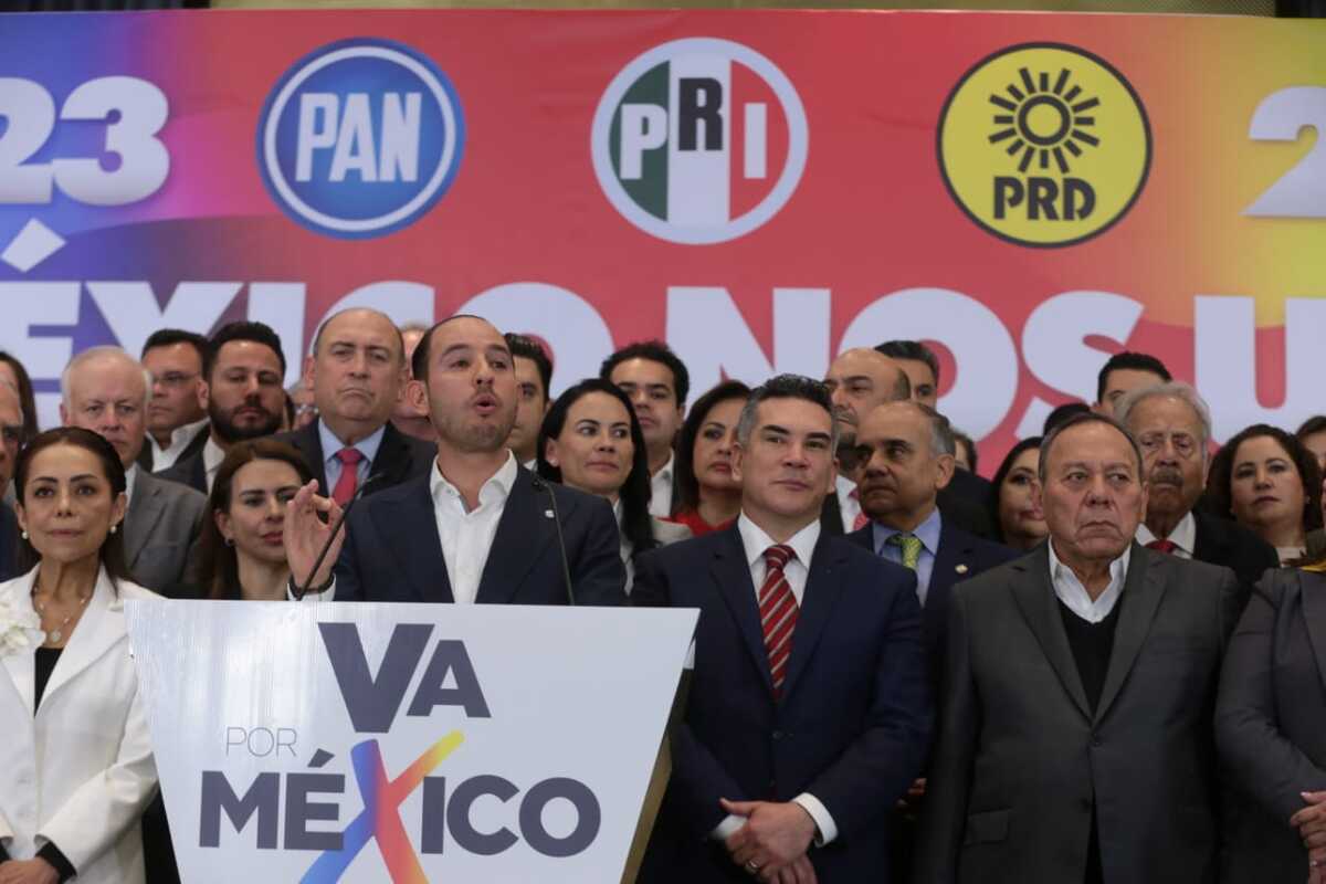 Conferencia de prensa de la alianza Va Por México.│Jesús Quintanar