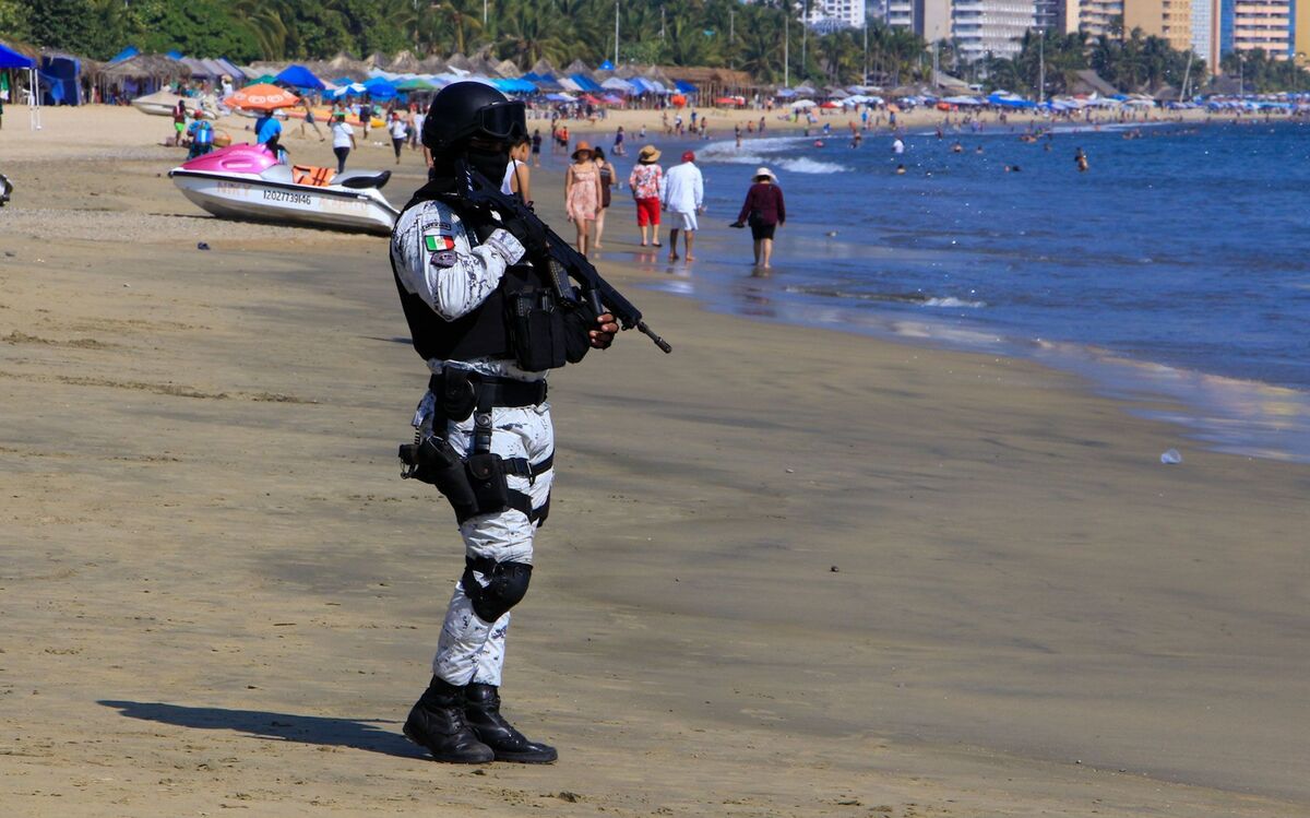 Guardia Nacional en las playas de Acapulco, Guerrero.| Cuartoscuro
