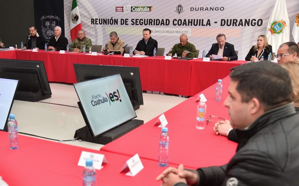 Gobernadores de Coahuila y Durango coordinan acciones de seguridad con Sedena en La Laguna. | Especial