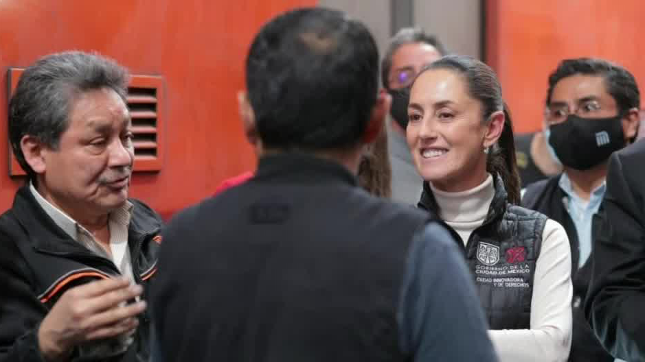 Sheinbaum visita a trabajadores del Taller de Ticomán del Metro CdMx