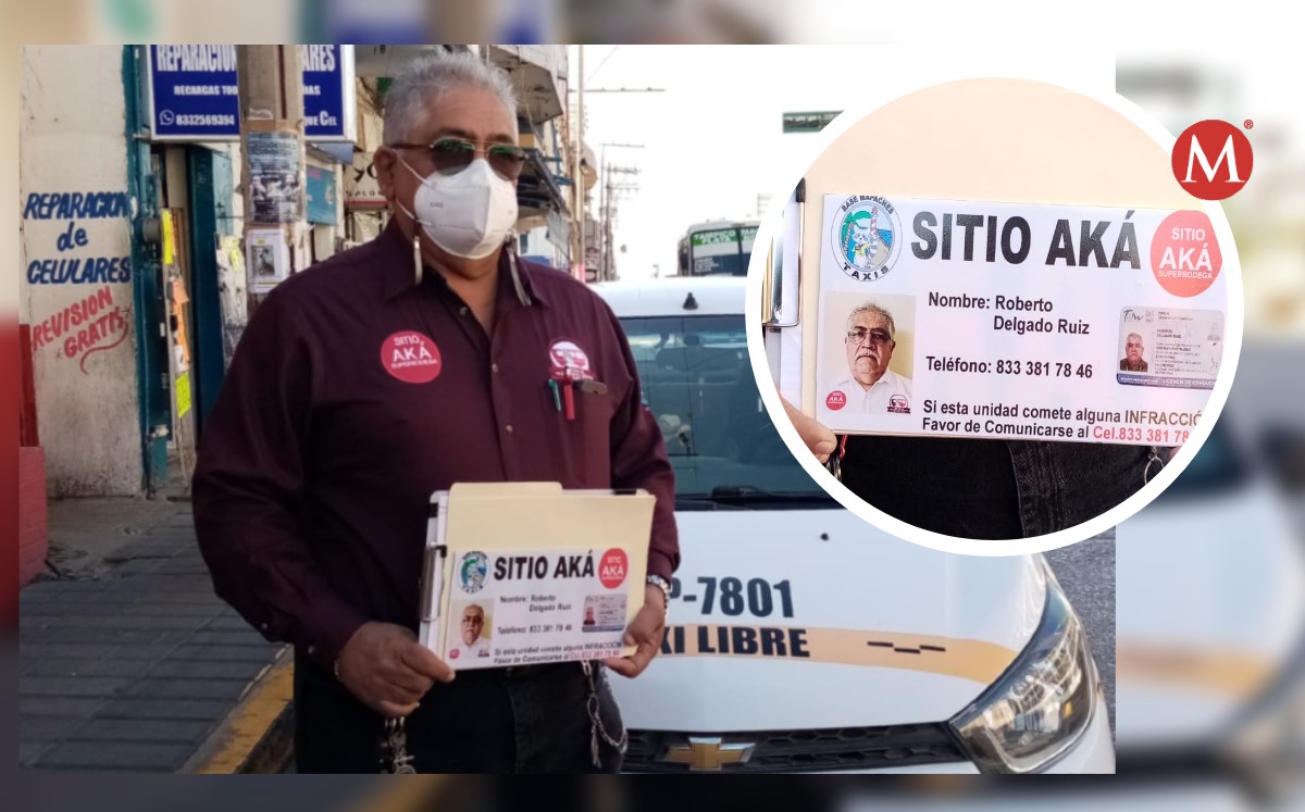Taxistas en Ciudad Madero se identifican con carnet a usuarios