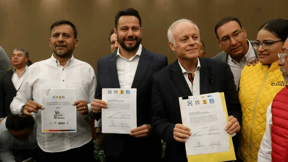 Es oficial, alianza 'Va por México' se registra ante el IEEM para la gubernatura de Edomex