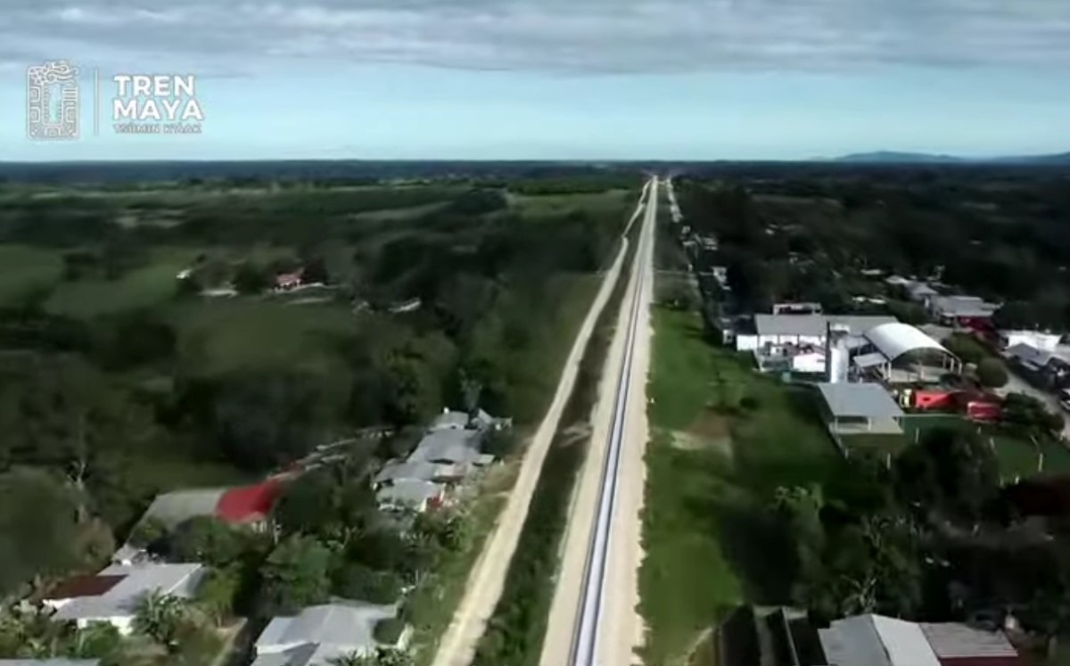 Avance de la construcción del Tren Maya. Foto: (Especial)