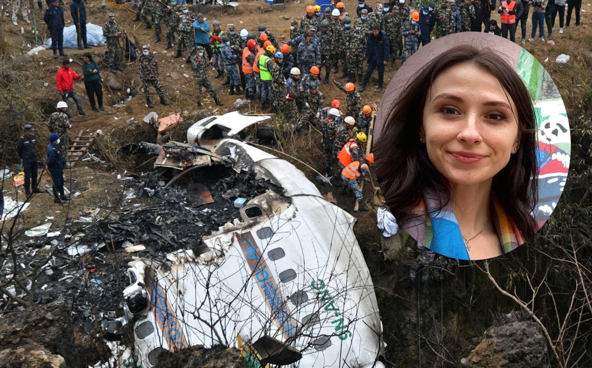 Se presume que Elena Banduro falleció en el accidente de Nepal. | AFP y @snilosmne_2.0
