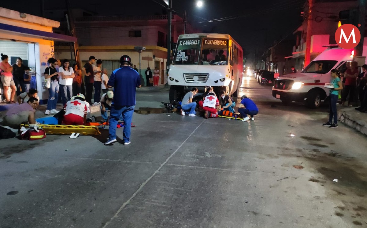 Accidente en zona centro de Tampico. (Jaime Maya)