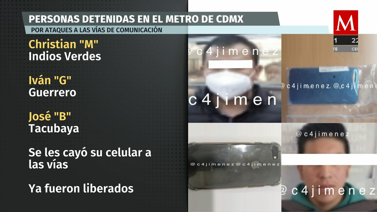 Metro de la CdMx: detienen a tres hombres por dejar caer su celular a las vías