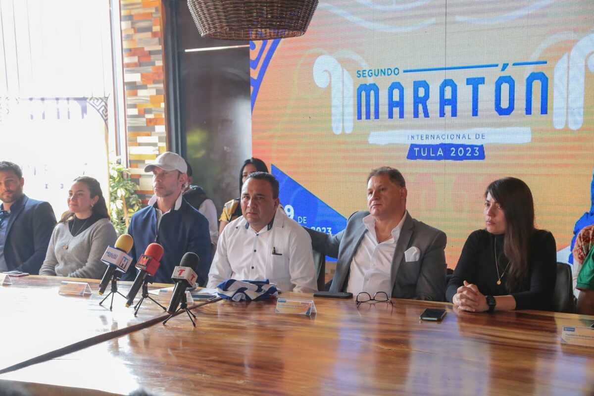 Segunda edición del maratón internacional de Tula 2023. (Eloy Martínez)