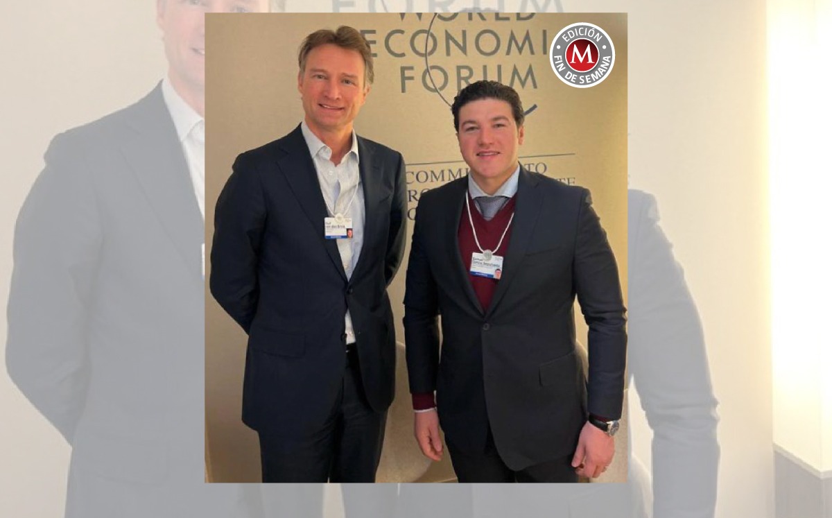 El gobernador de Nuevo León, Samuel García, y el CEO global de Heineken, Dolf van den Brink. (Foto: Especial)