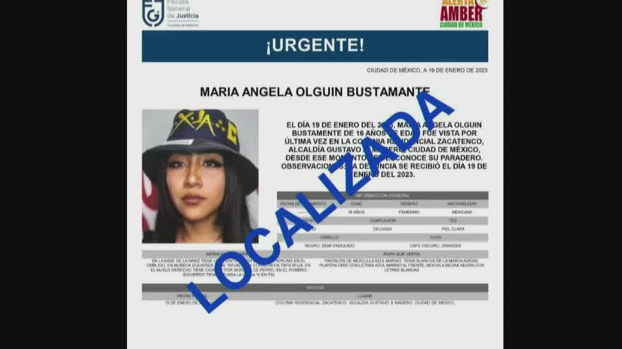 Fiscalía de CdMx localiza a María Ángela Olguín, menor que desapareció en Indios Verdes